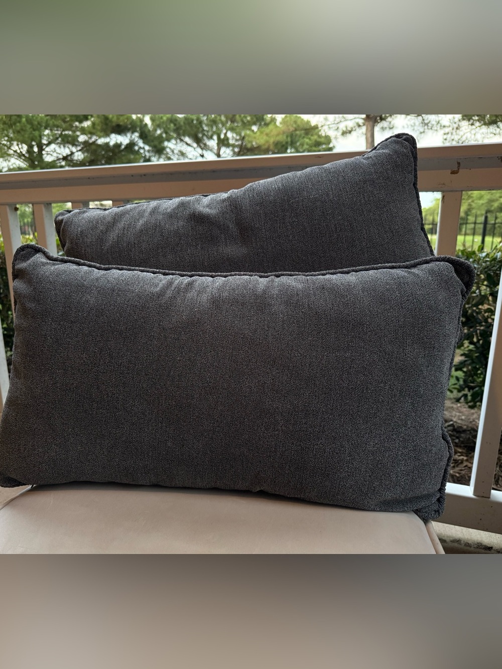 Charcoal Gray Decorative Throw Pillow Pair
